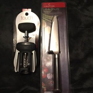 CroftonTop Of The Line Asian Utility/Chef  knife & Goodcook Wine cork puller